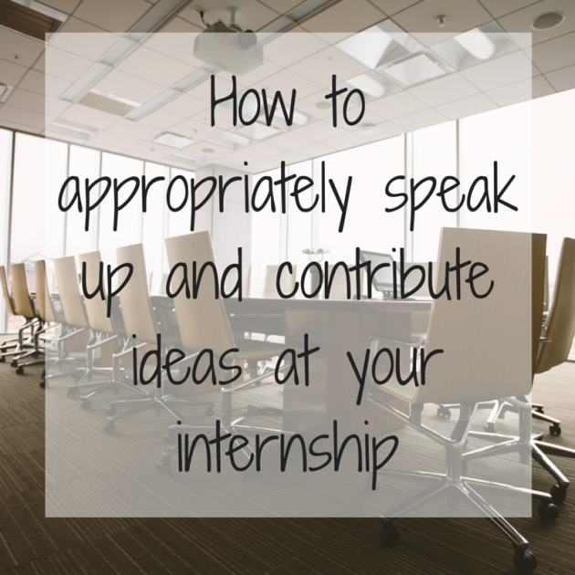 How to Share New Ideas at Your Internship